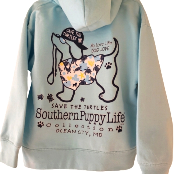 Hoodie -Southern Puppy Love / Save The Turtles - Picture 2 of 5